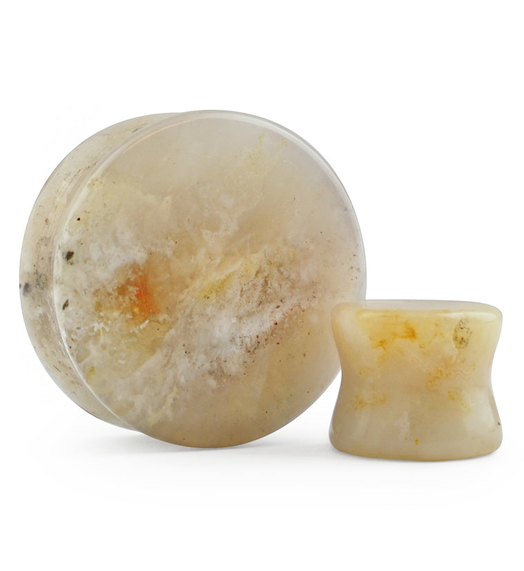 Graveyard Point Plume Agate Stone Plugs