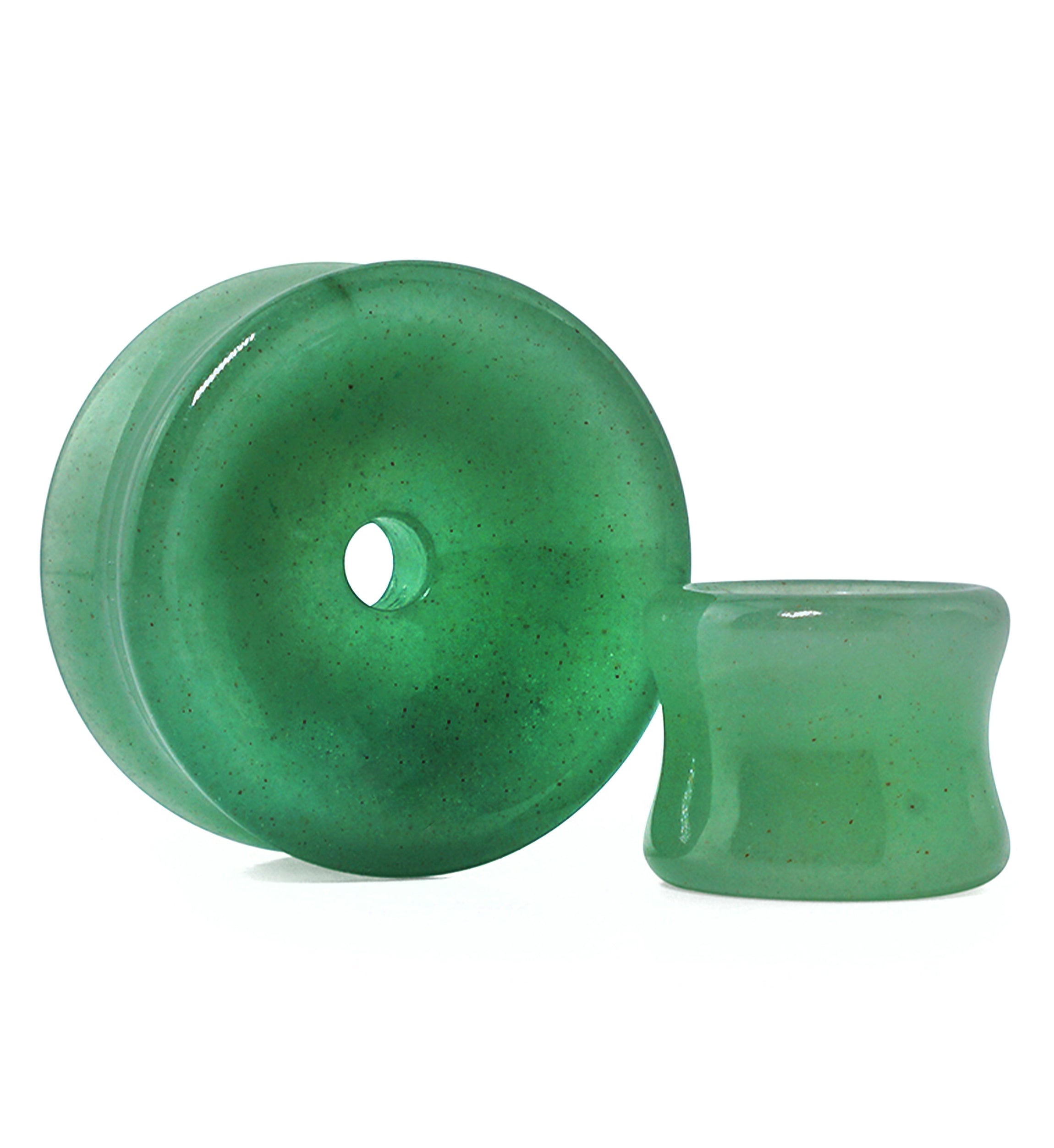 Green Aventurine Thick Wall Tunnels