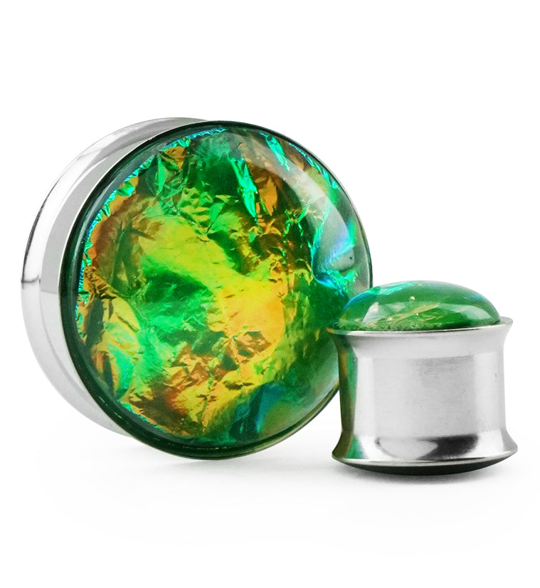 Green Ivy Foil Stainless Steel Plugs