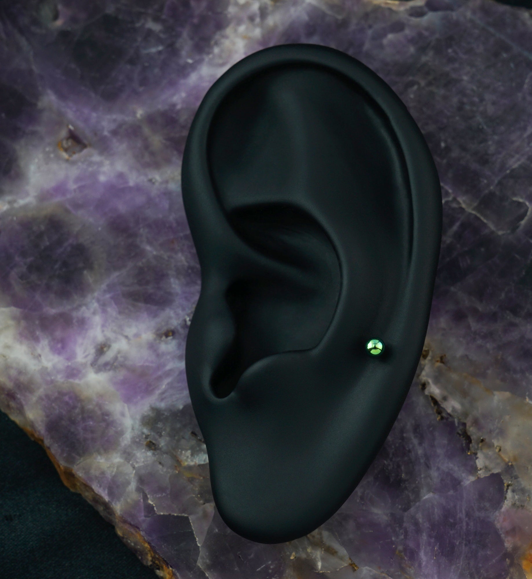 Green PVD Plated Labret Post