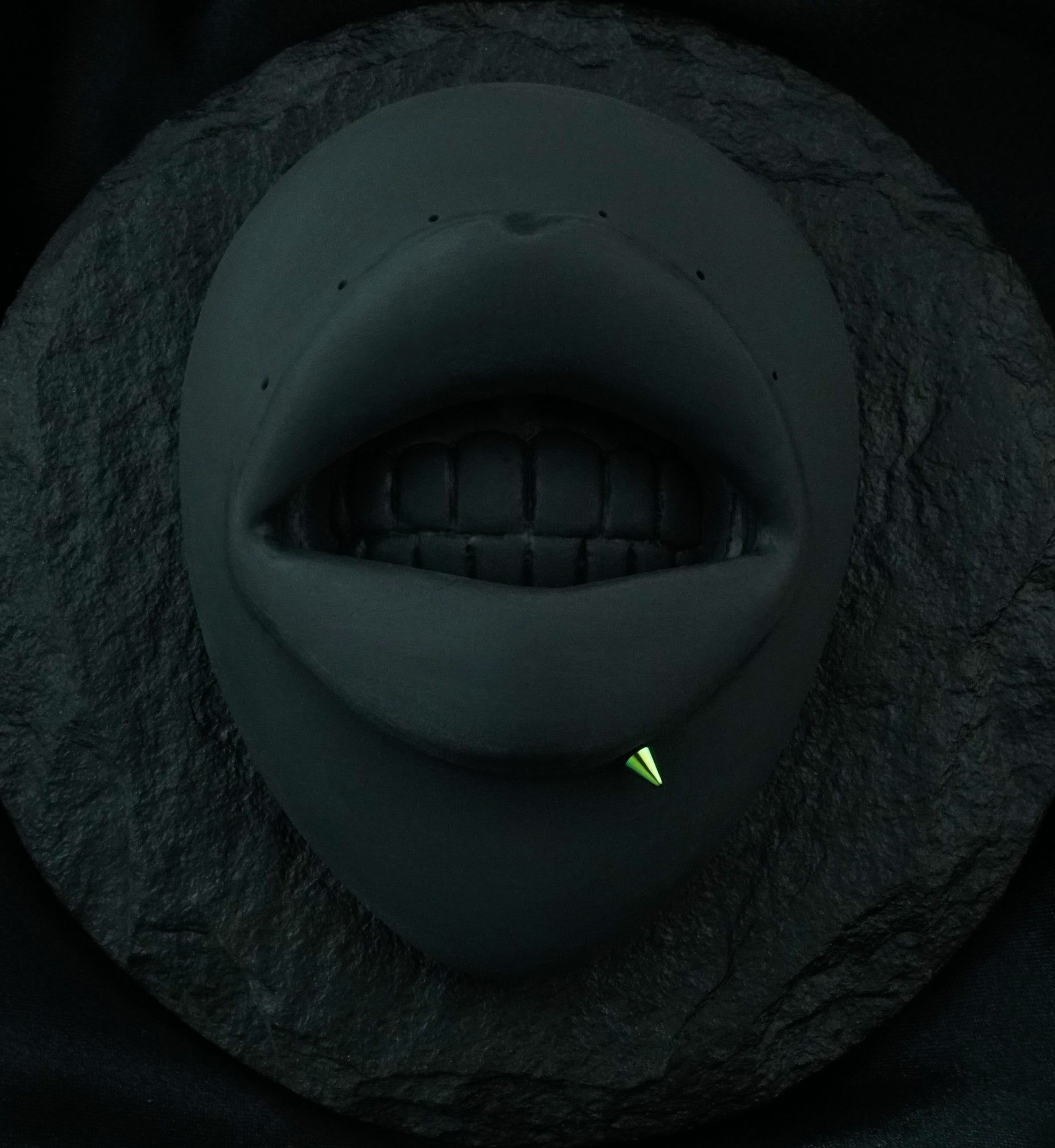 Green PVD Spike Labret Flatback