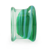 Green Vortex Glass Plugs