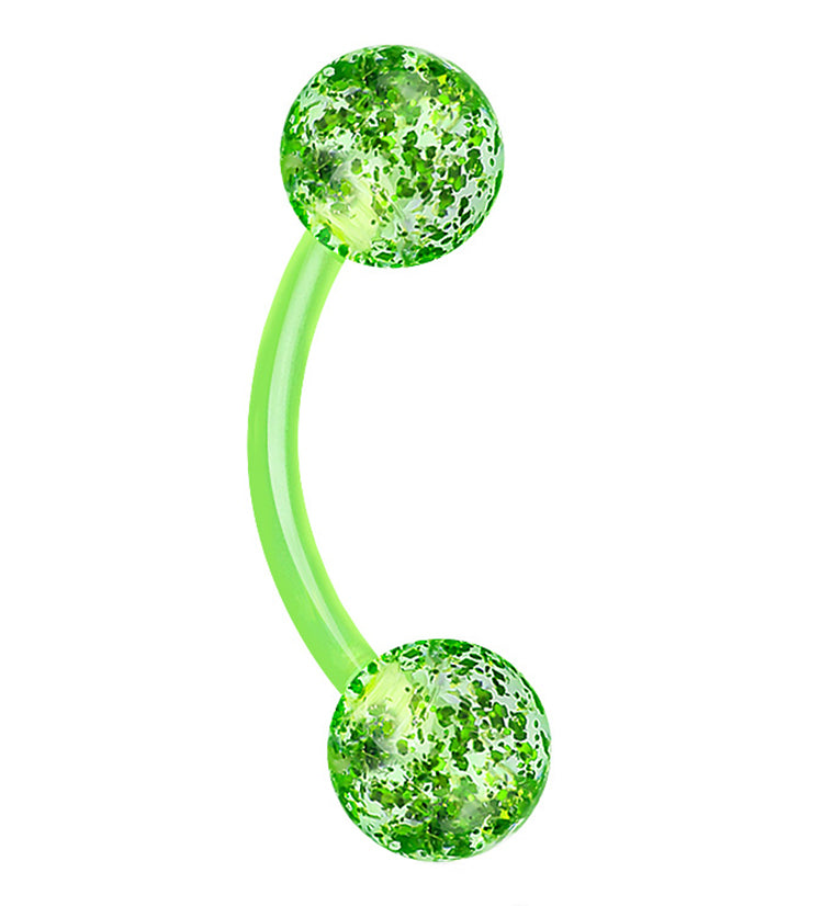 Glitter Color Curved Barbell