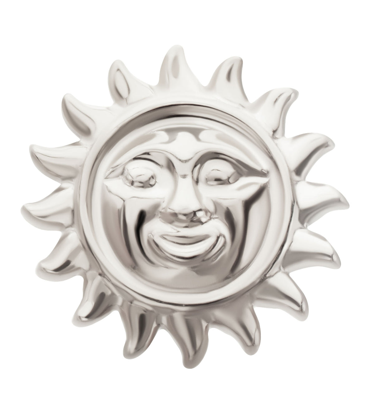 Grinning Sun Titanium Threadless Top