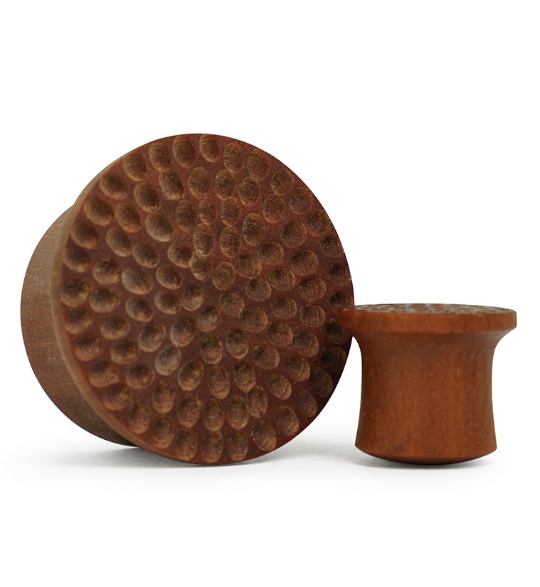 Hammered Saba Wood Mayan Flare Plugs