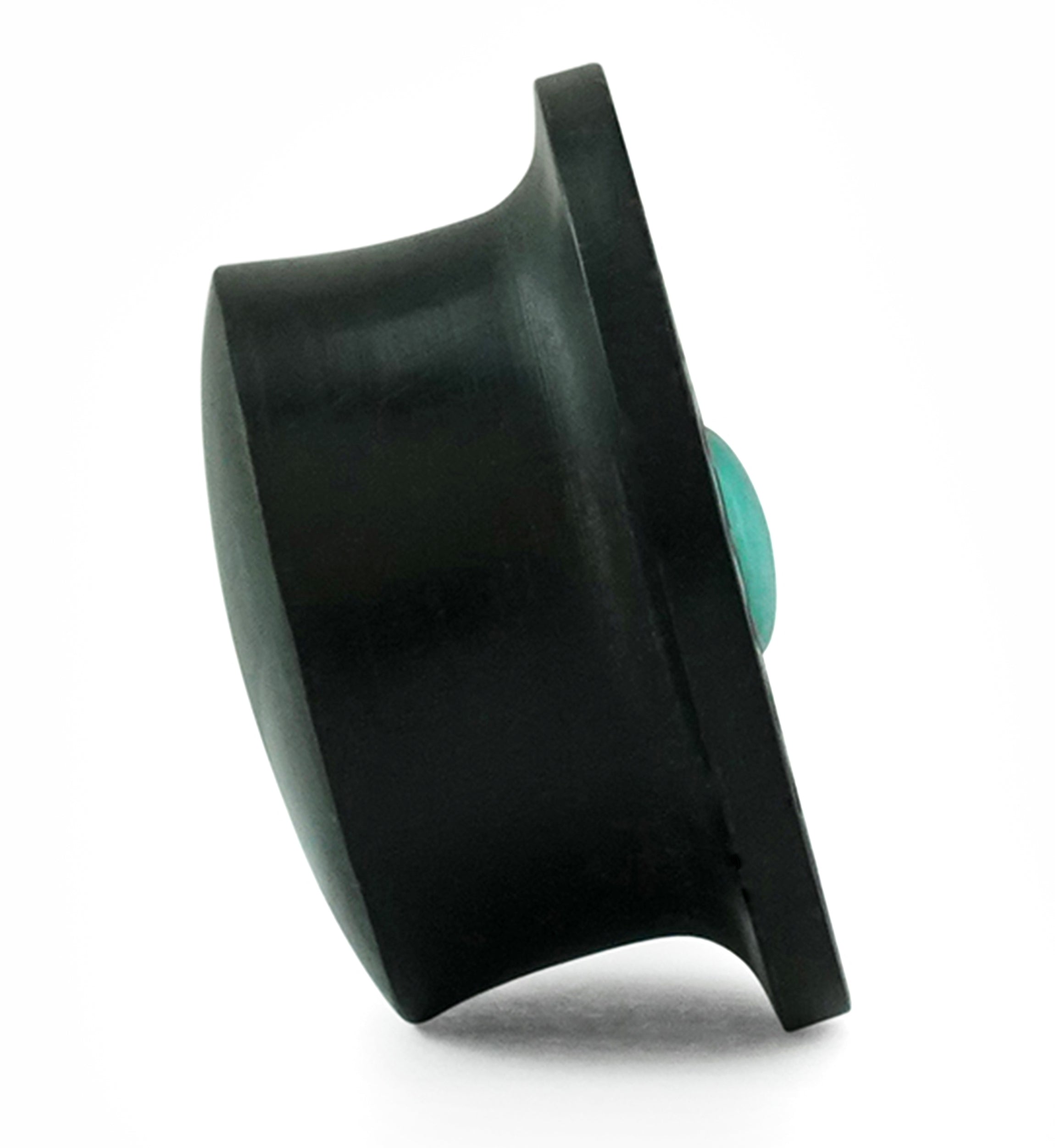 Hammered Amazonite Stone Areng Wood Mayan Flare Plugs