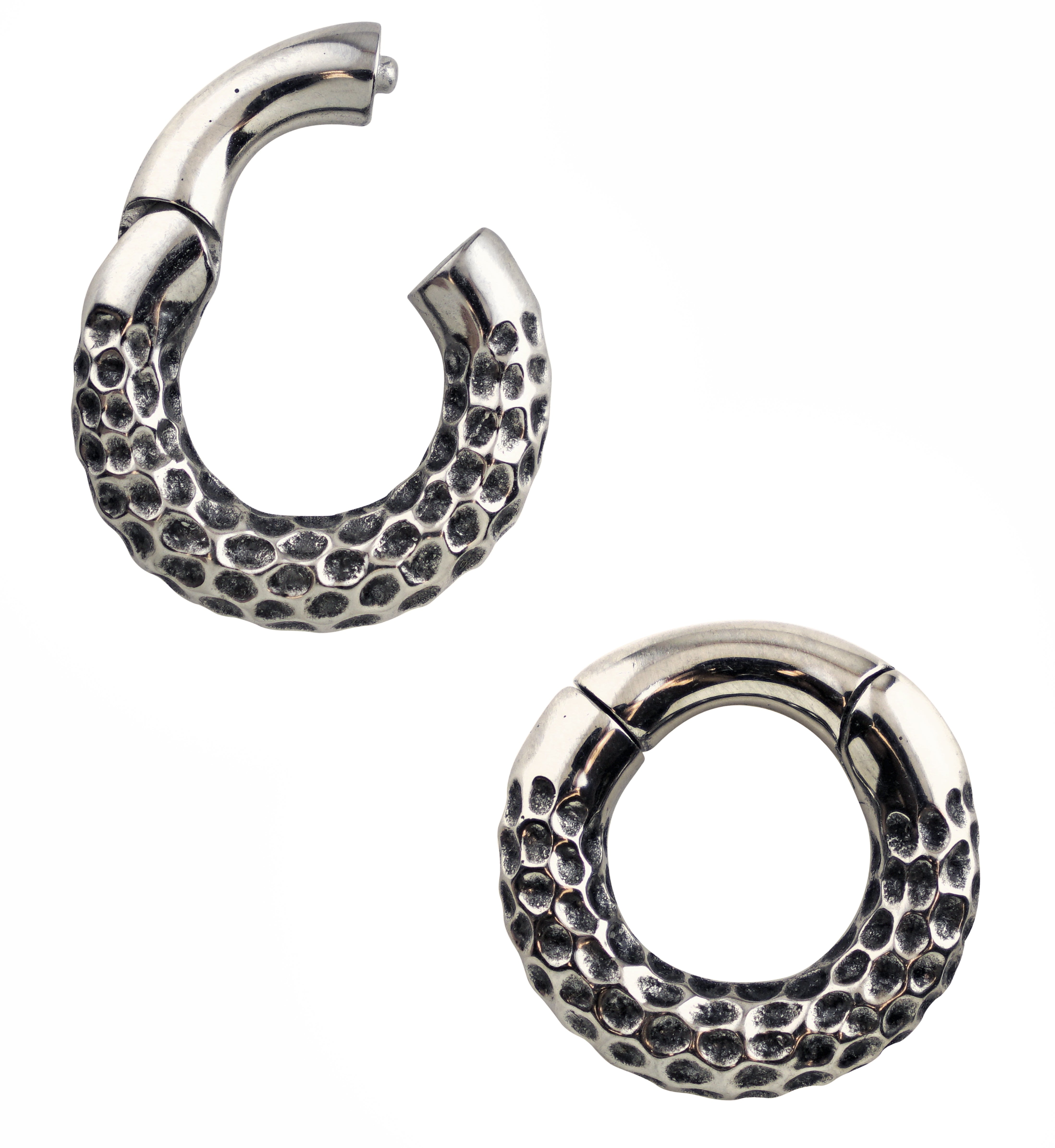 Hammered Hinged Ear Weights