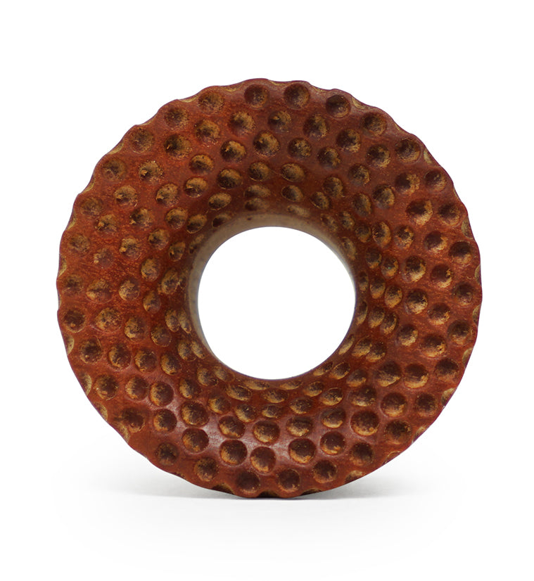 Hammered Saba Wood Mayan Flare Tunnel Plugs