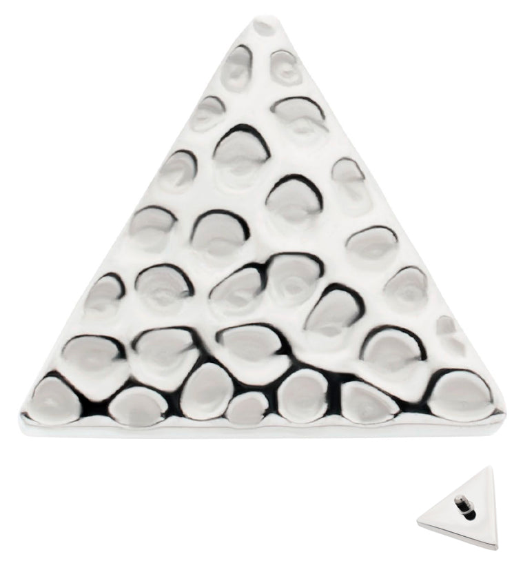 Hammered Triangle Titanium Internally Threaded Top