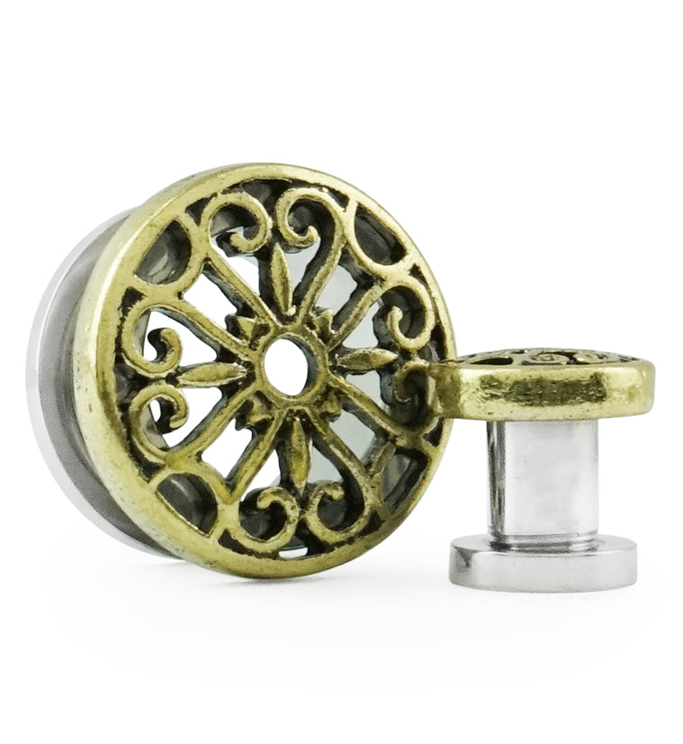 Tangled Heart Top Stainless Steel Tunnel Plugs