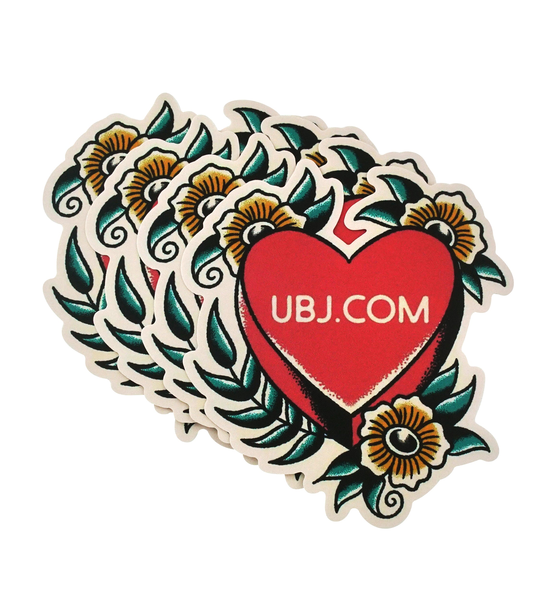 Heart UBJ.com Sticker Pack (4 pack)