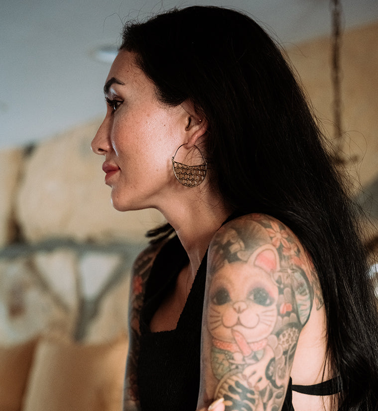 Hexad Titanium Hangers - Earrings