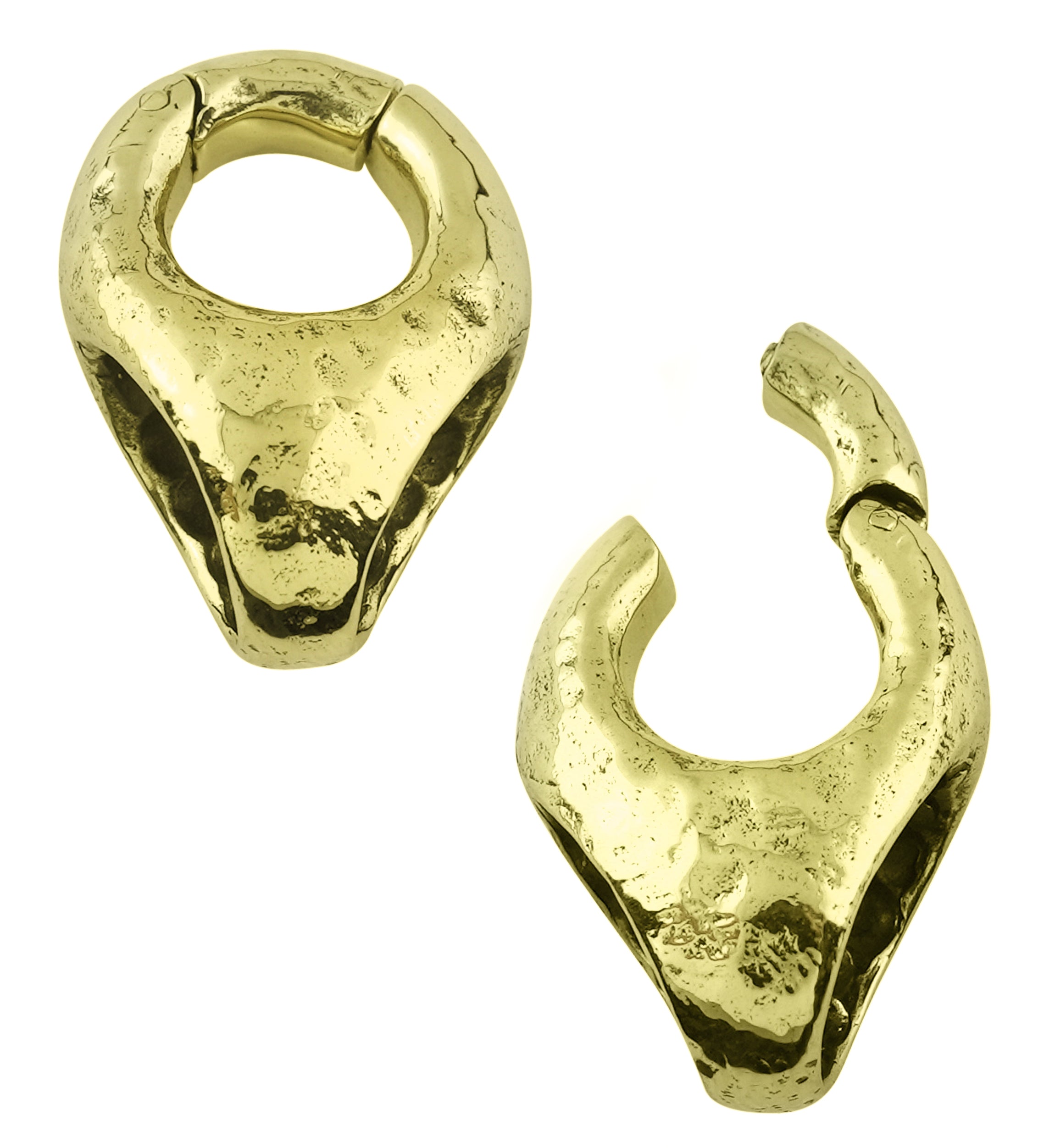 Hollow Point Keyhole Brass Hinged Ear Weights