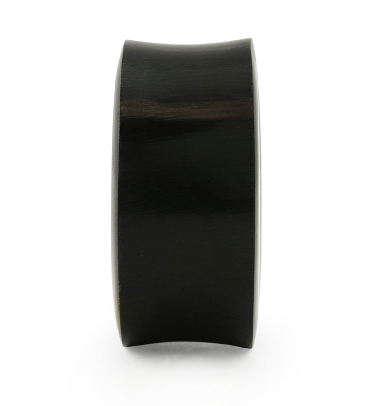 PAIR Of Buffalo Horn With Bone Inlay Saddle Tunnel Ear Plugs (2g) - Black & White Natural Material