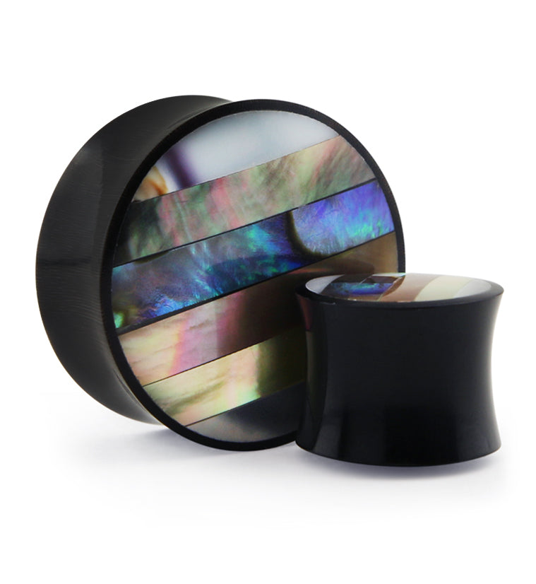 Horn Plugs With Striped Shell Inlay