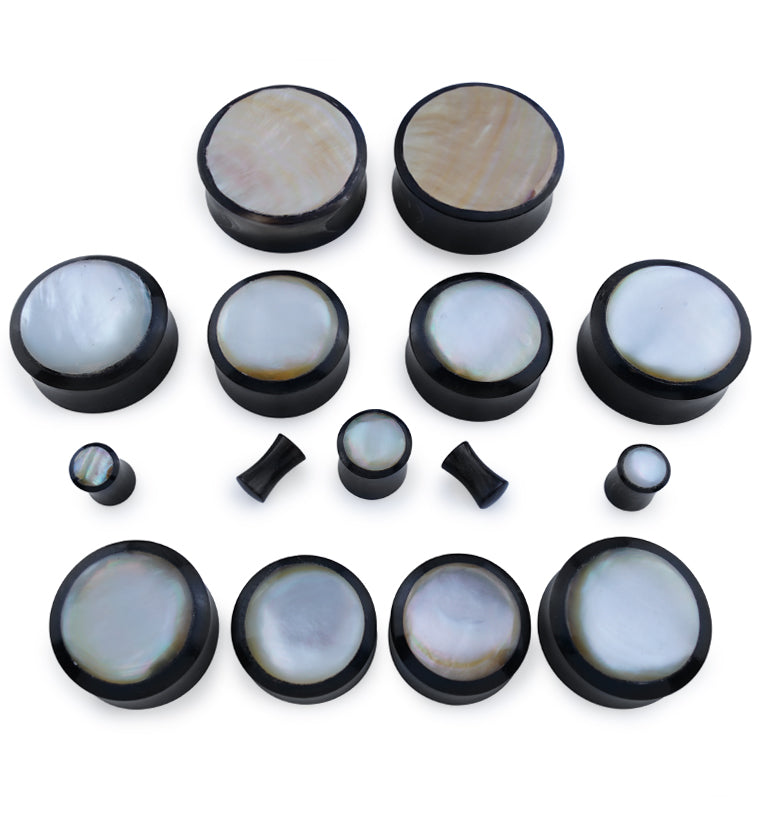 Horn Plugs With Mother of Pearl Inlay