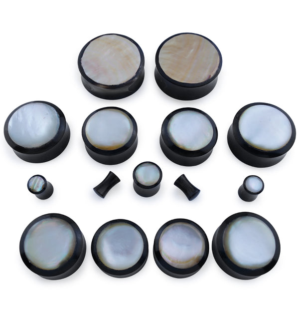 Horn Plugs With Mother of Pearl Inlay