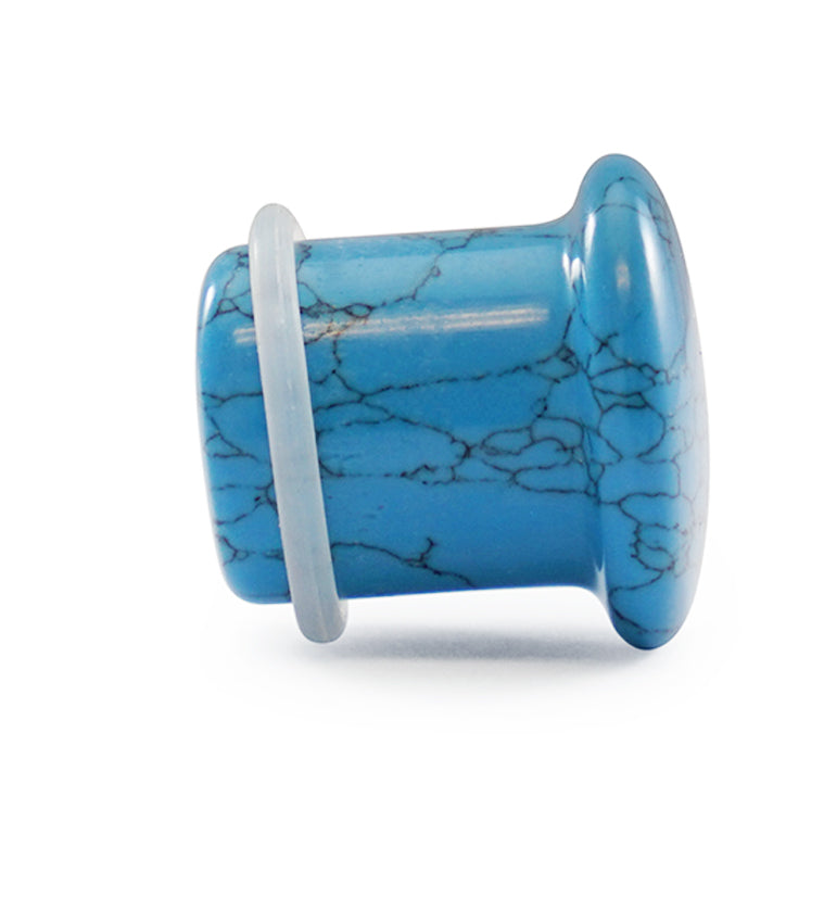 Turquoise Howlite Stone Single Flare Plugs