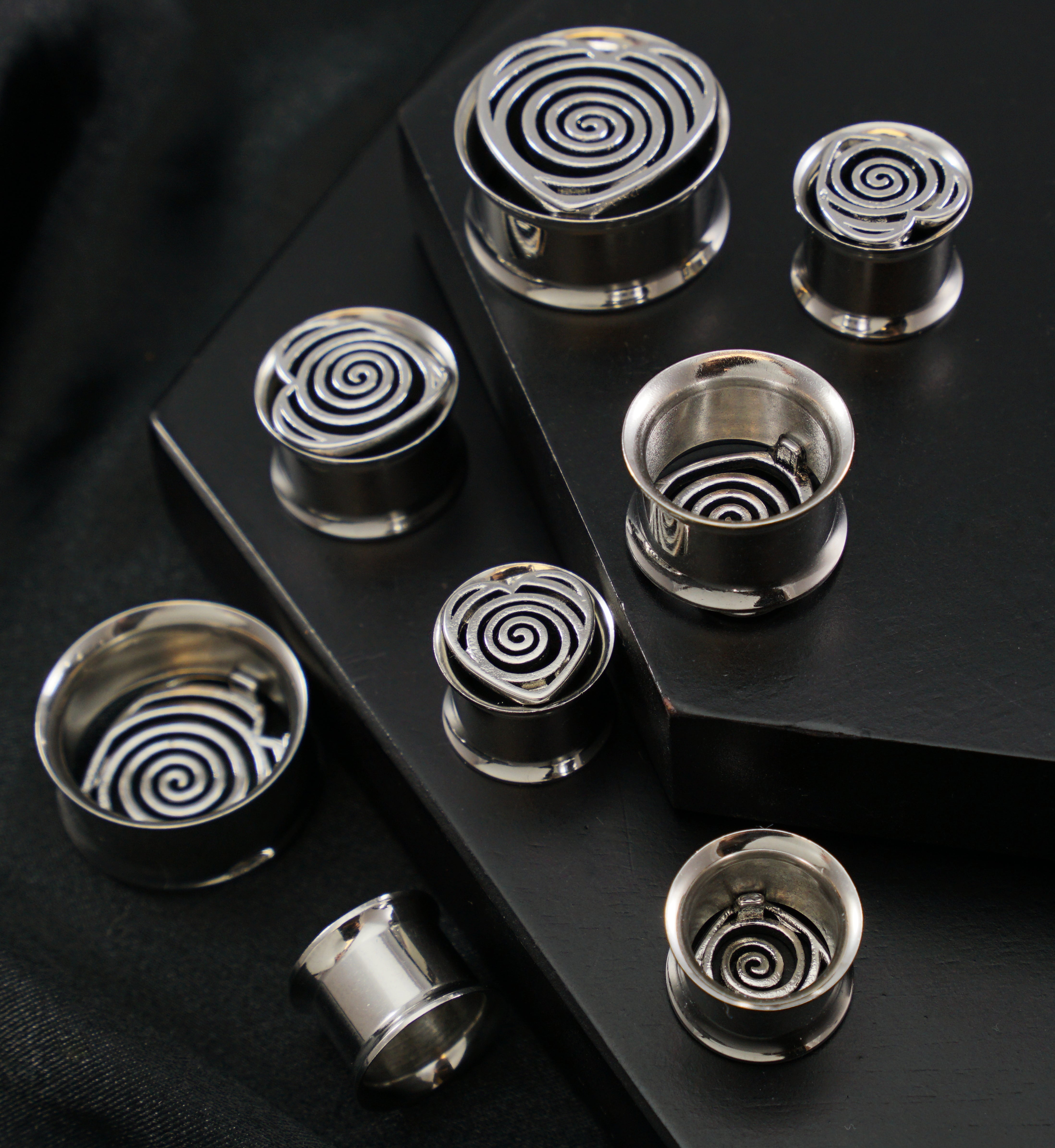 Hypnotic Love Stainless Steel Double Flare Tunnel Plugs