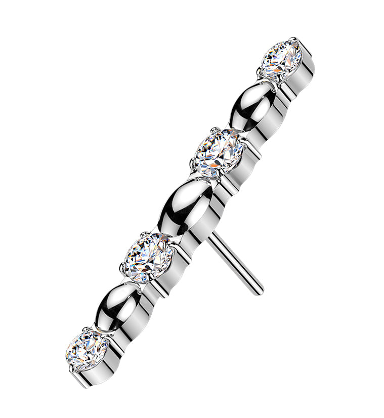 Illuminate CZ Titanium Threadless Top