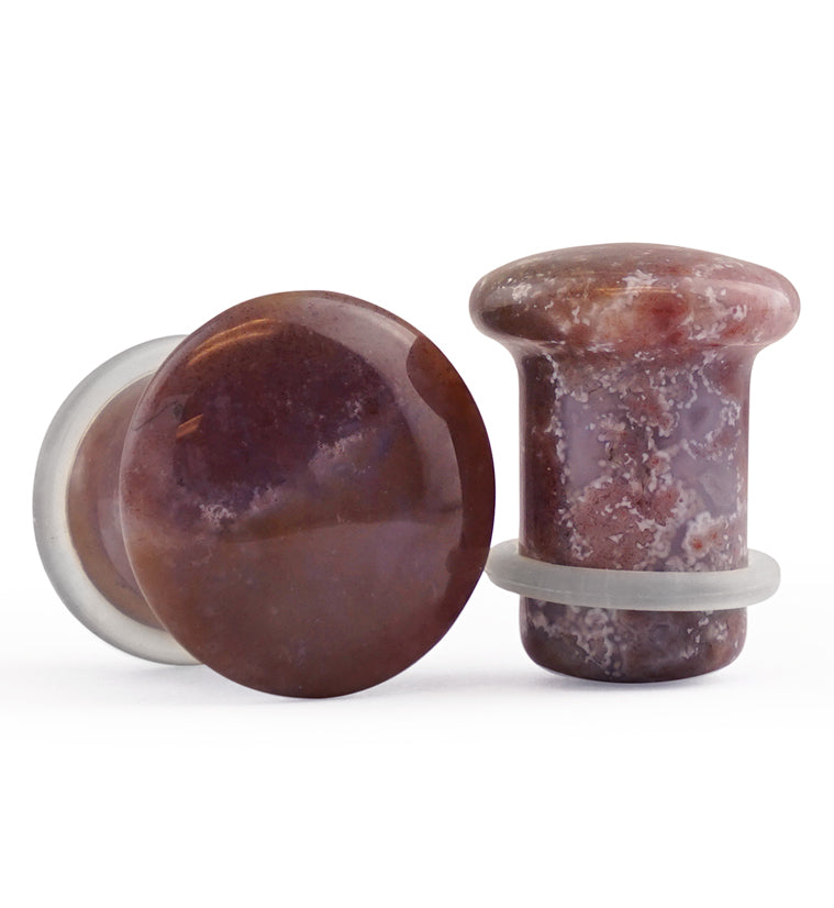 Indian Agate Stone Plugs - Single Flare
