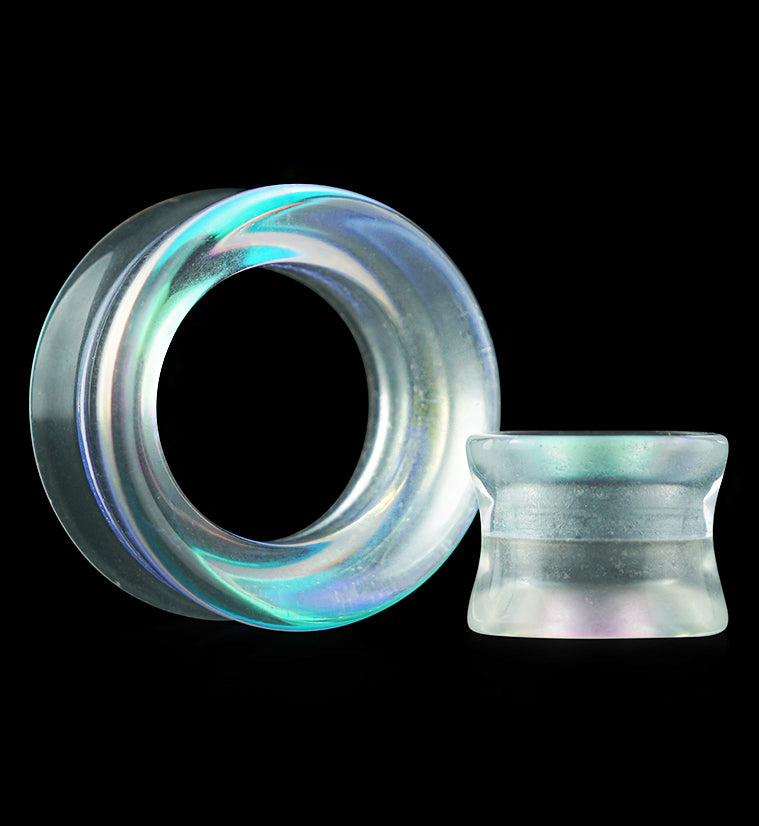 Iridescent Glass Double Flare Tunnels