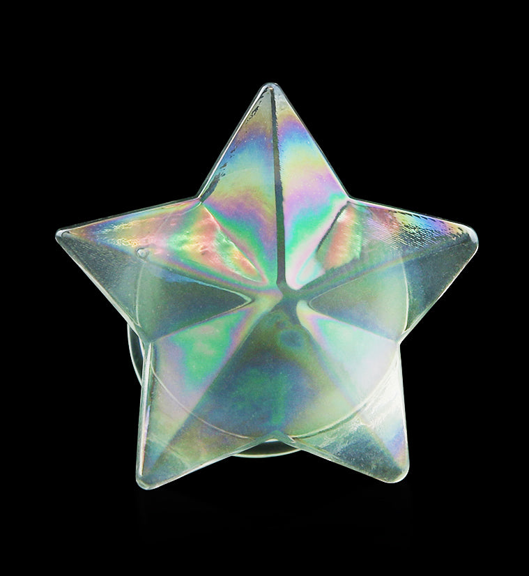 Iridescent Star Glass Plugs