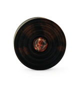Ecliptic Areng Wood Plugs With Leopard Jasper Stone Inlay