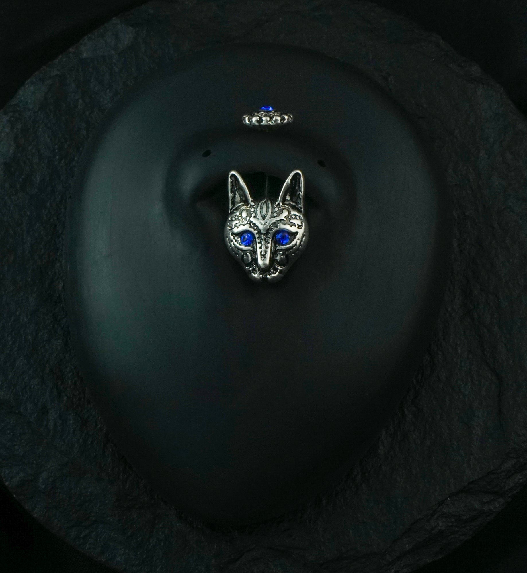 Kitty Filigree Belly Button Ring