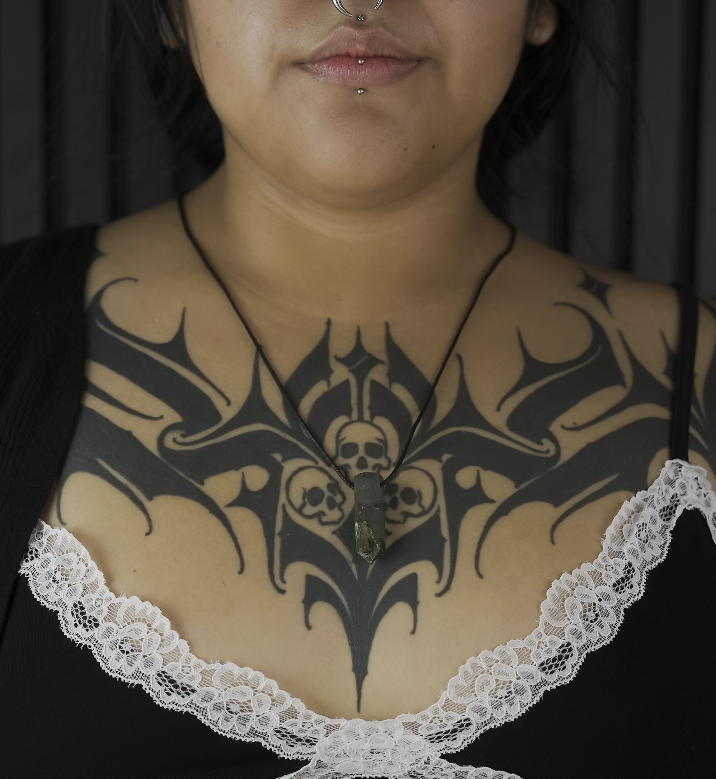 Labradorite Crystal Stone Pendant Necklace