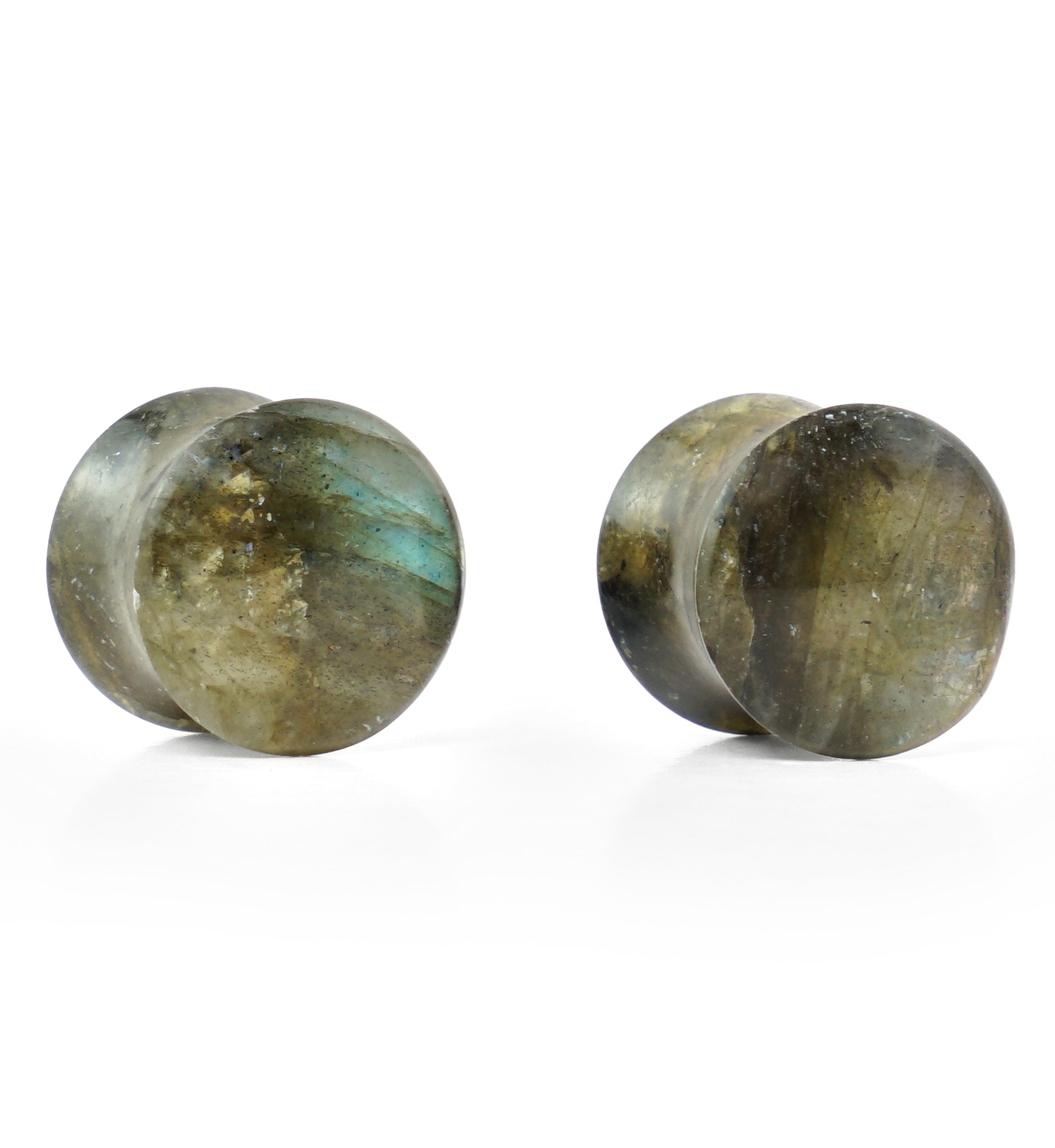 Labradorite Stone Plugs (00G - 10mm) Version 1