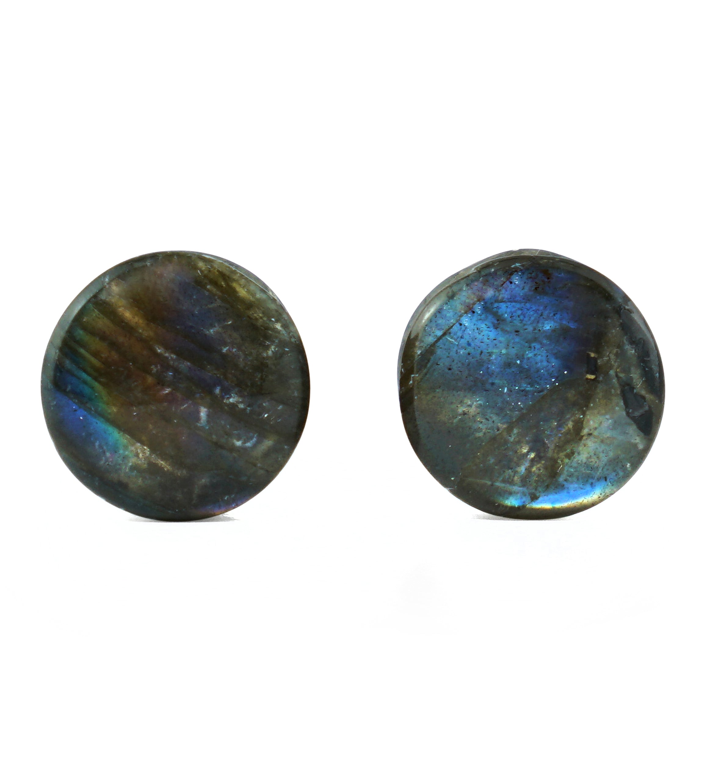 Labradorite Stone Plugs (00G - 10mm) Version 2