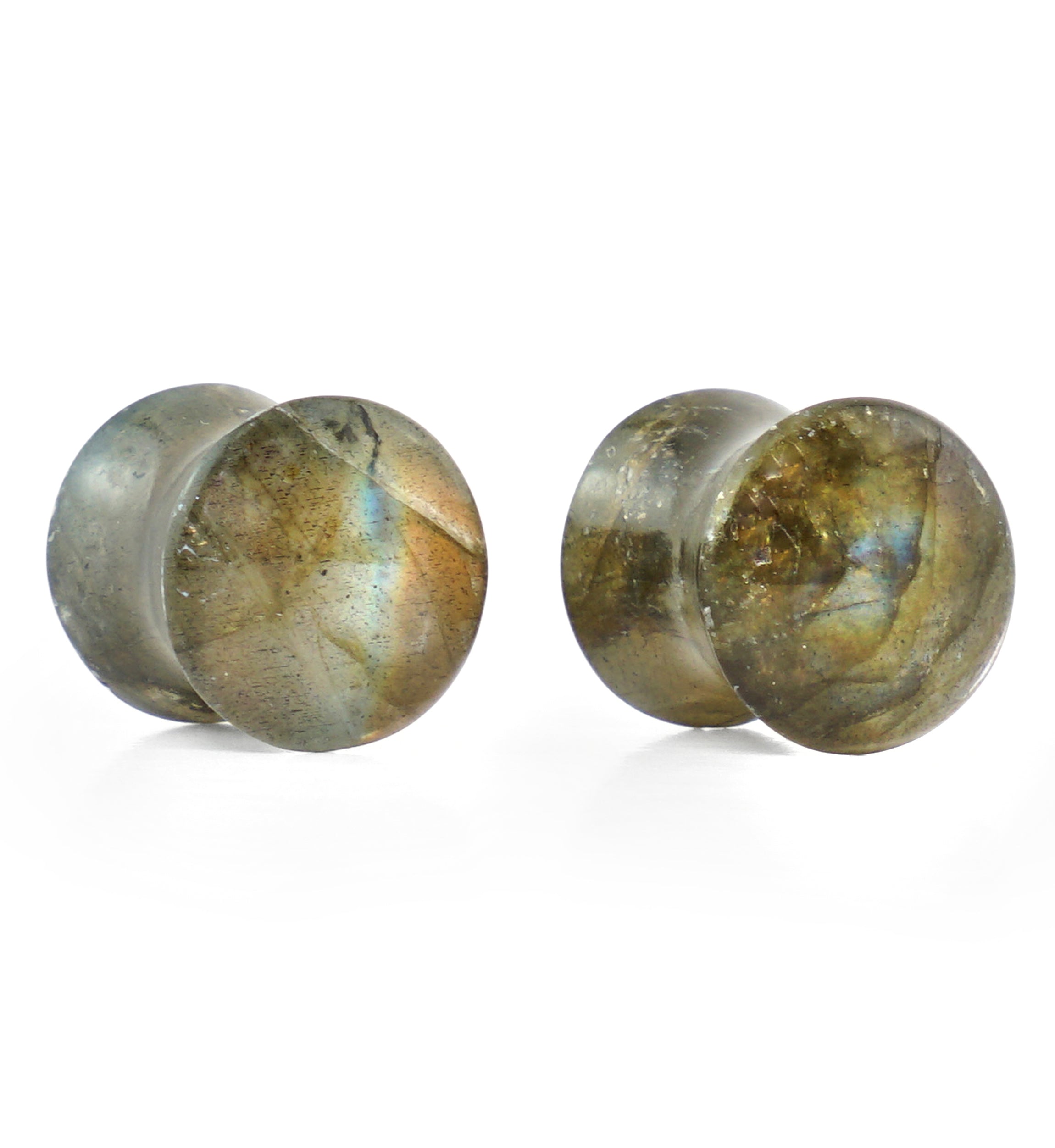 Labradorite Stone Plugs (0G - 8mm) Version 1