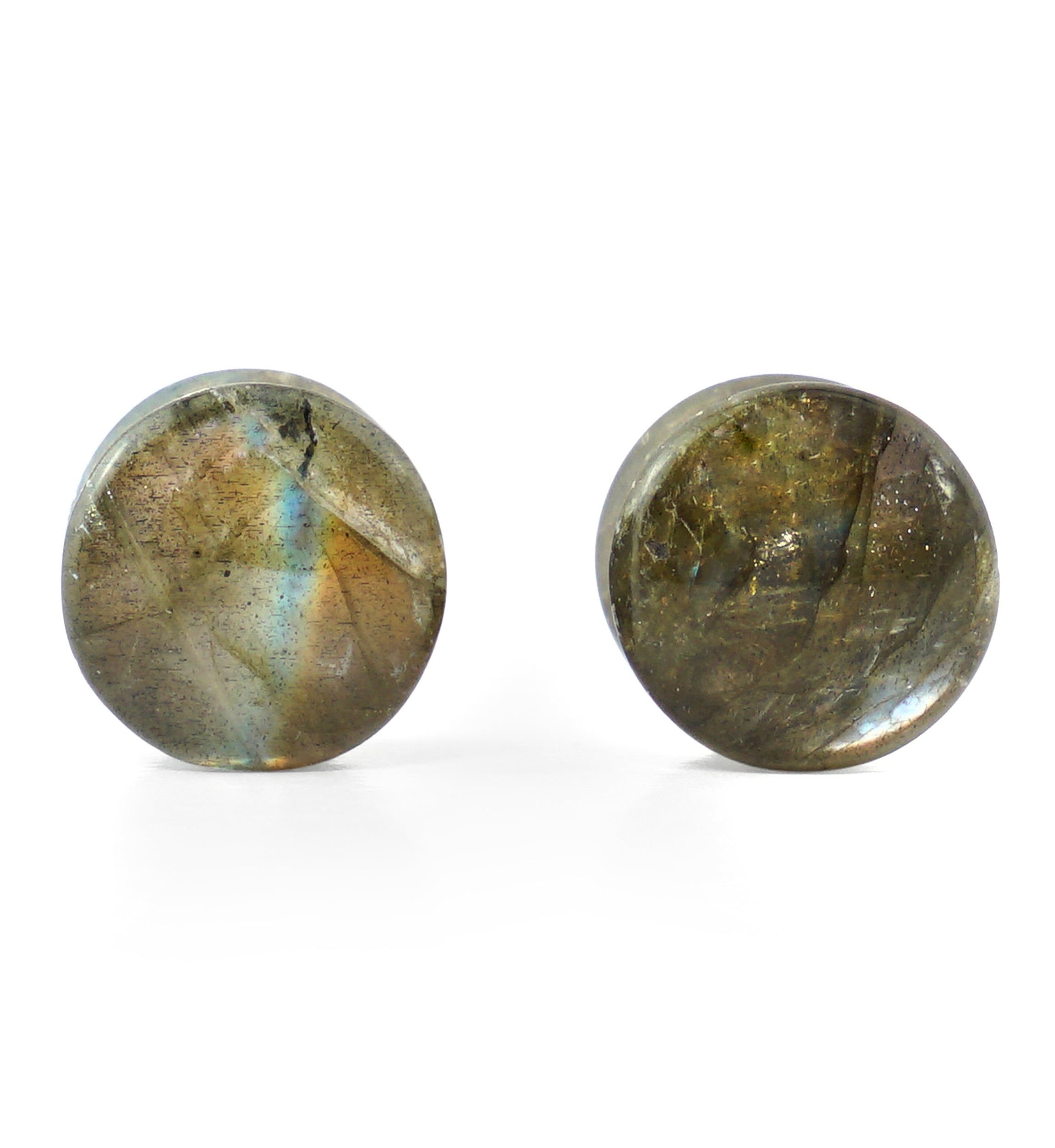 Labradorite Stone Plugs (0G - 8mm) Version 1