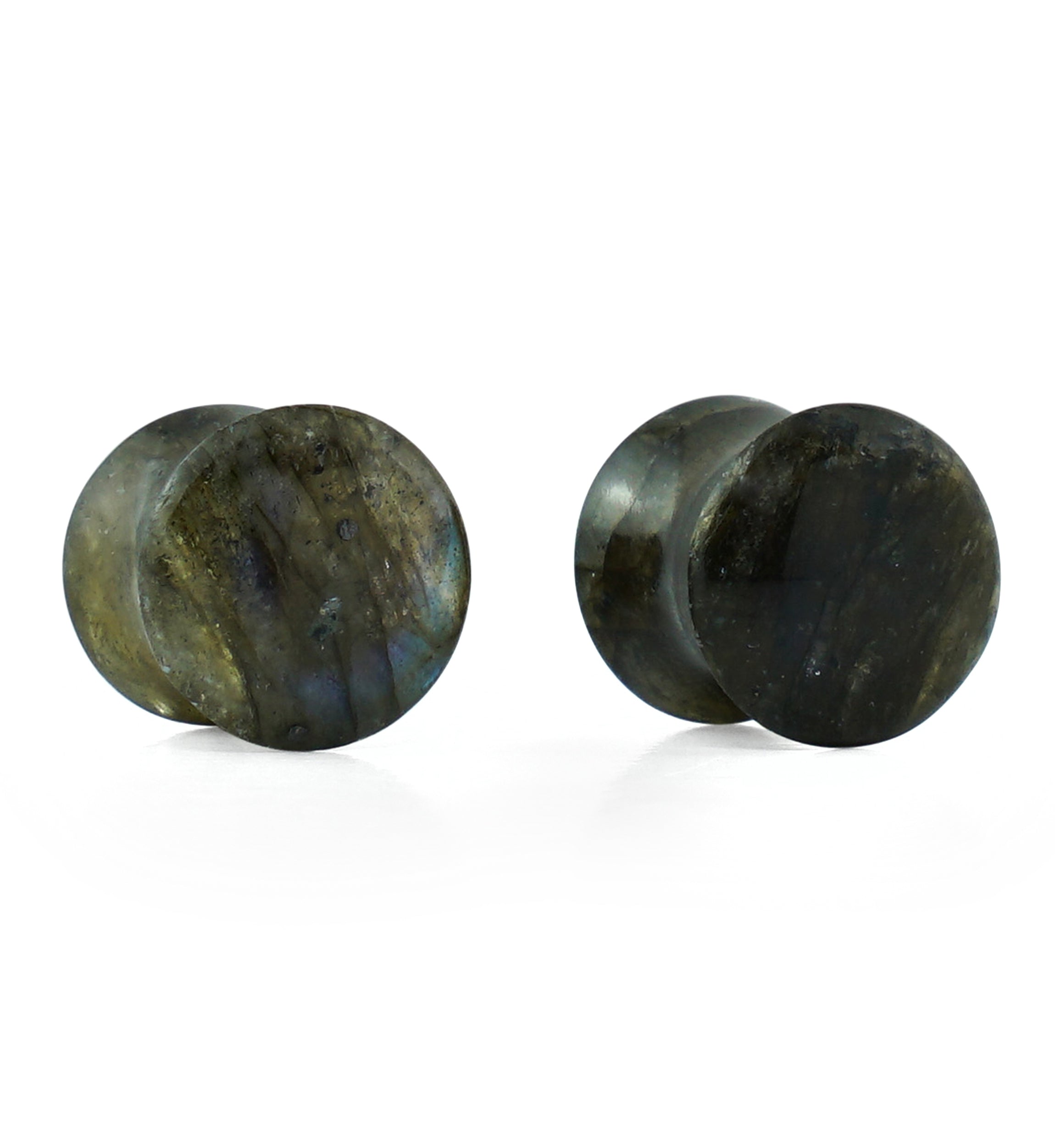 Labradorite Stone Plugs (0G - 8mm) Version 2