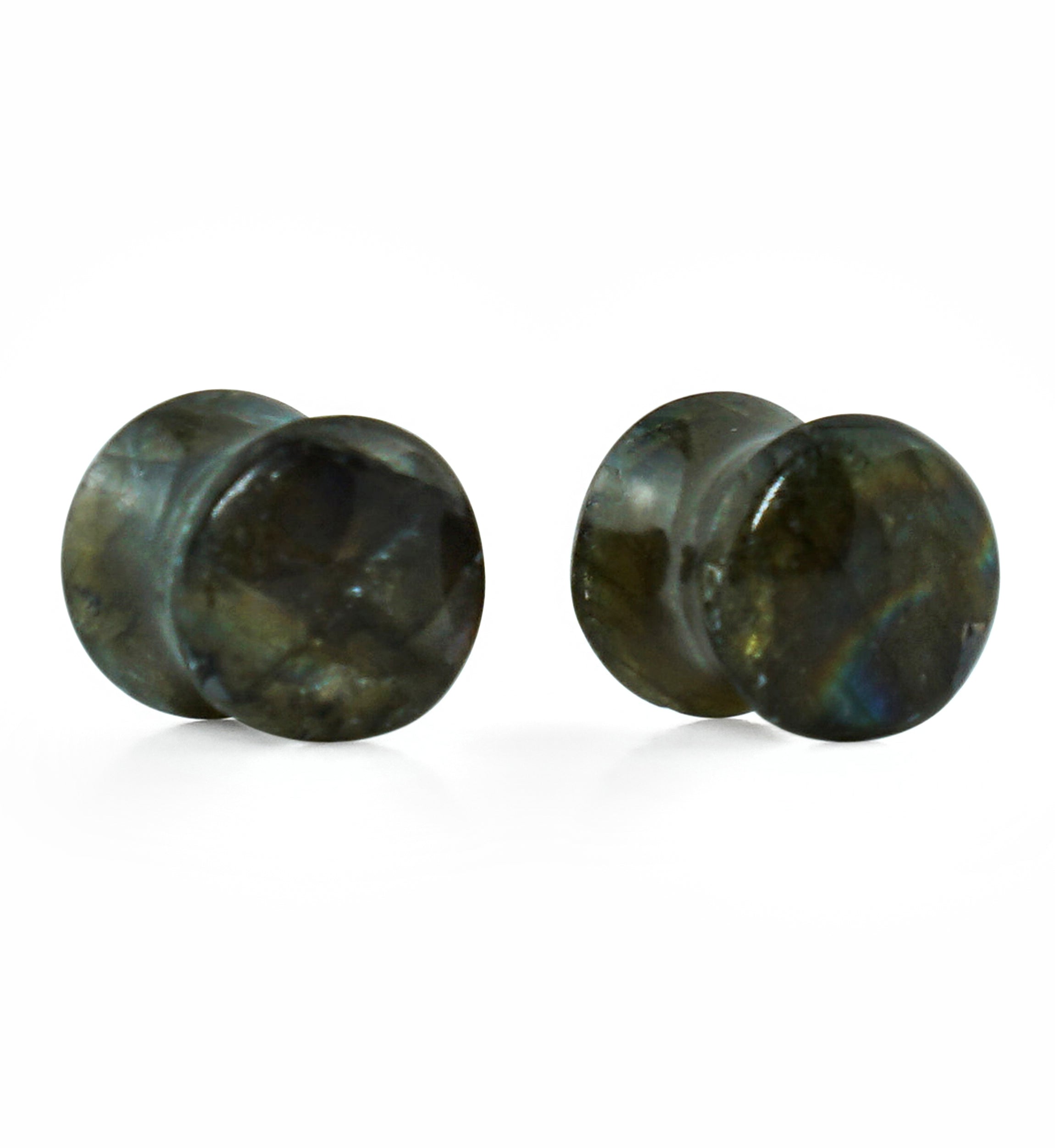 Labradorite Stone Plugs (0G - 8mm) Version 3