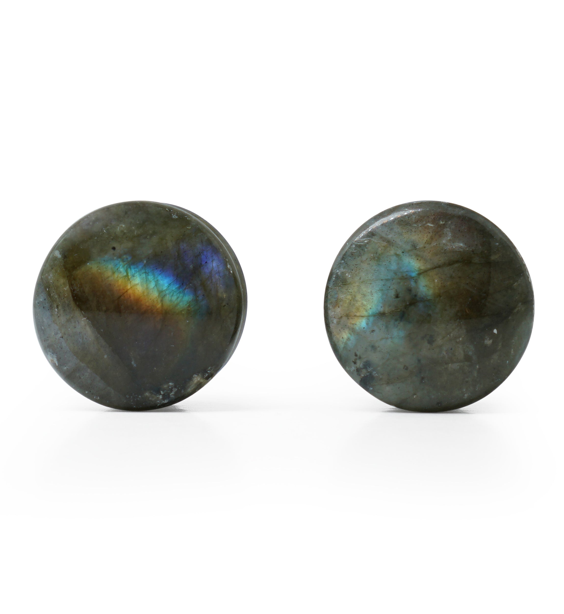 Labradorite Stone Plugs (9/16" - 14mm) Version 2