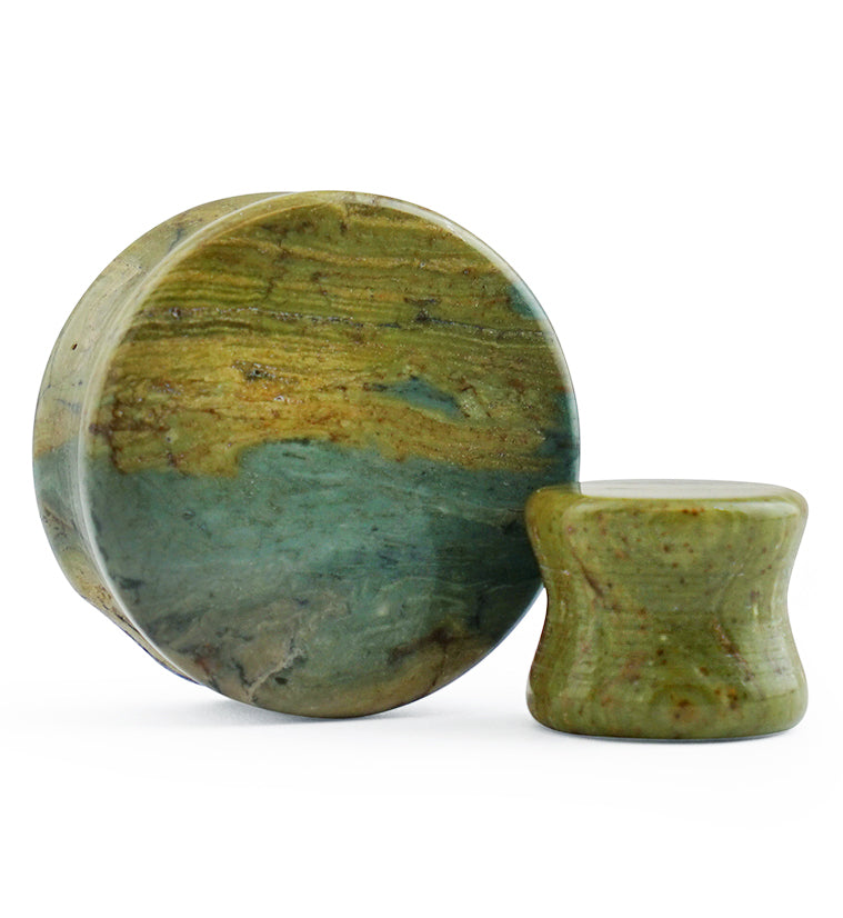 Larsonite Jasper Stone Plugs