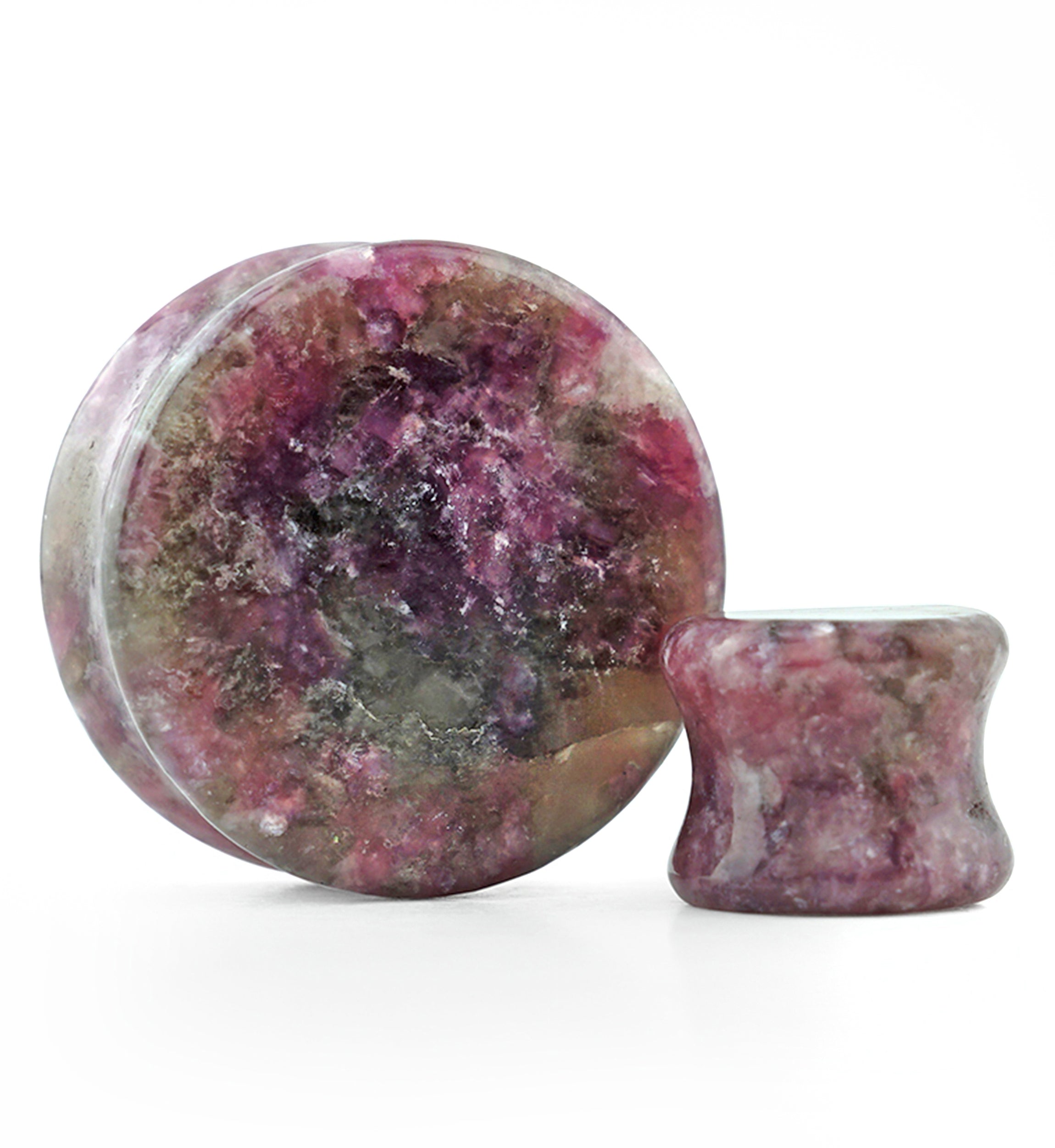 Lepidolite Double Flare Stone Plugs