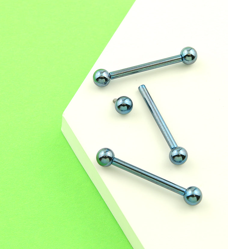 Light Blue Titanium Barbell