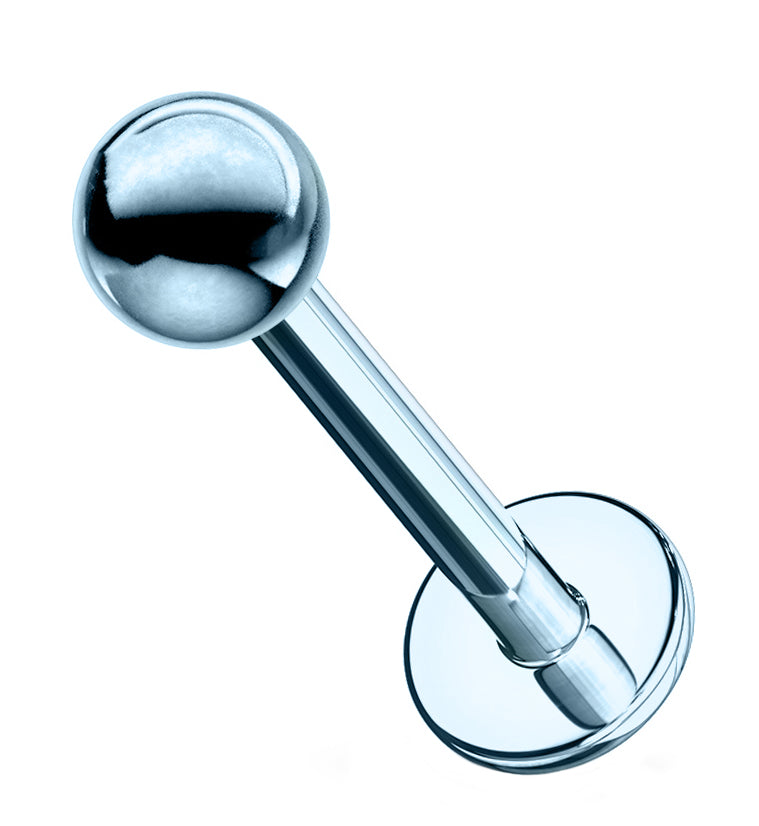 Light Blue PVD Labret Post