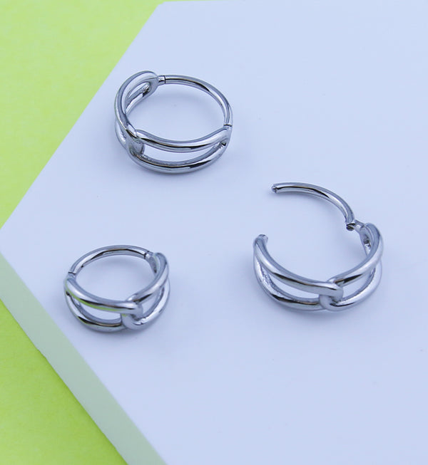 Link Stainless Steel Hinged Segment Ring