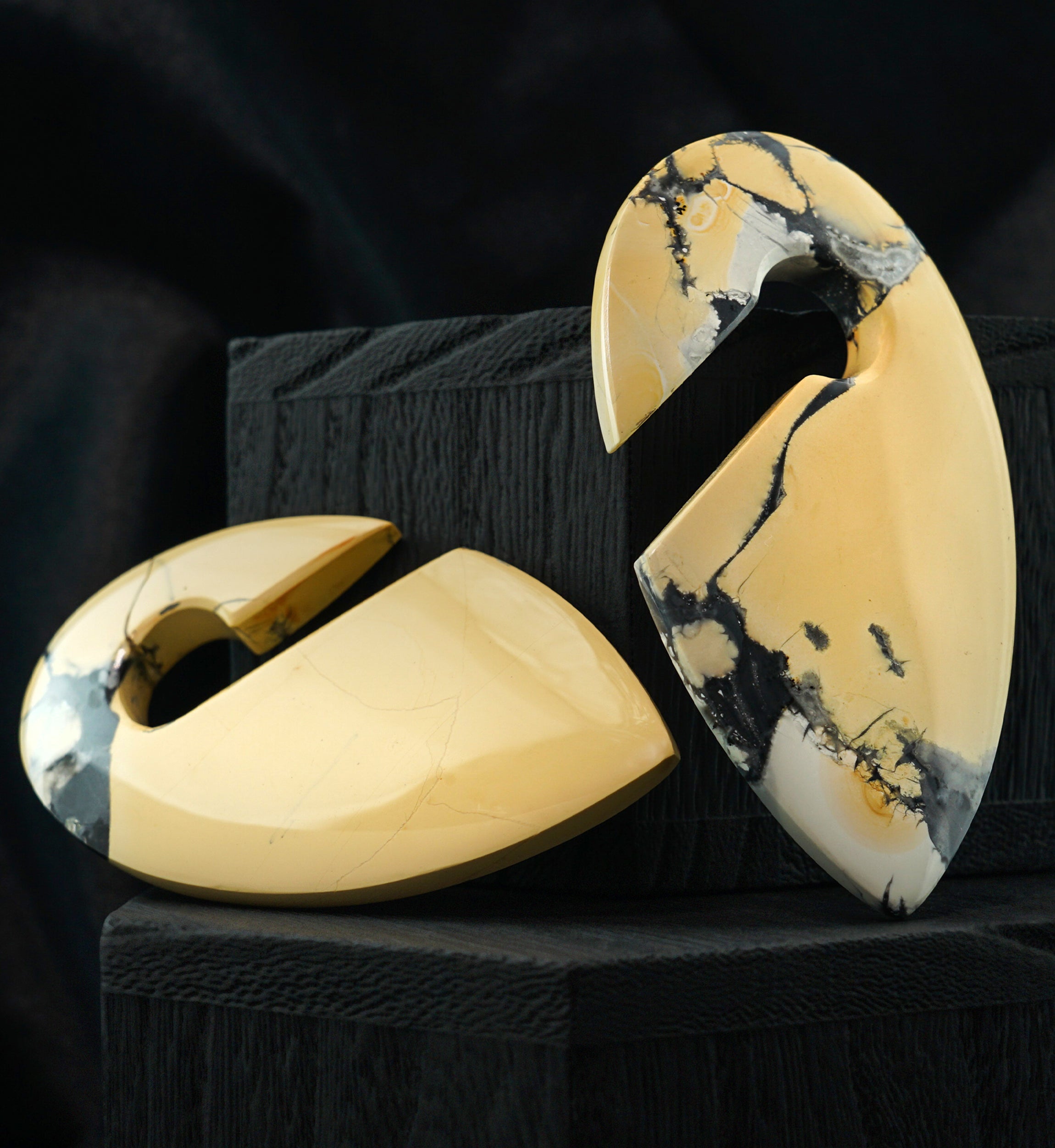 Maligano Jasper Stone Keyhole Ear Weights 1/2" (12mm) Version 1