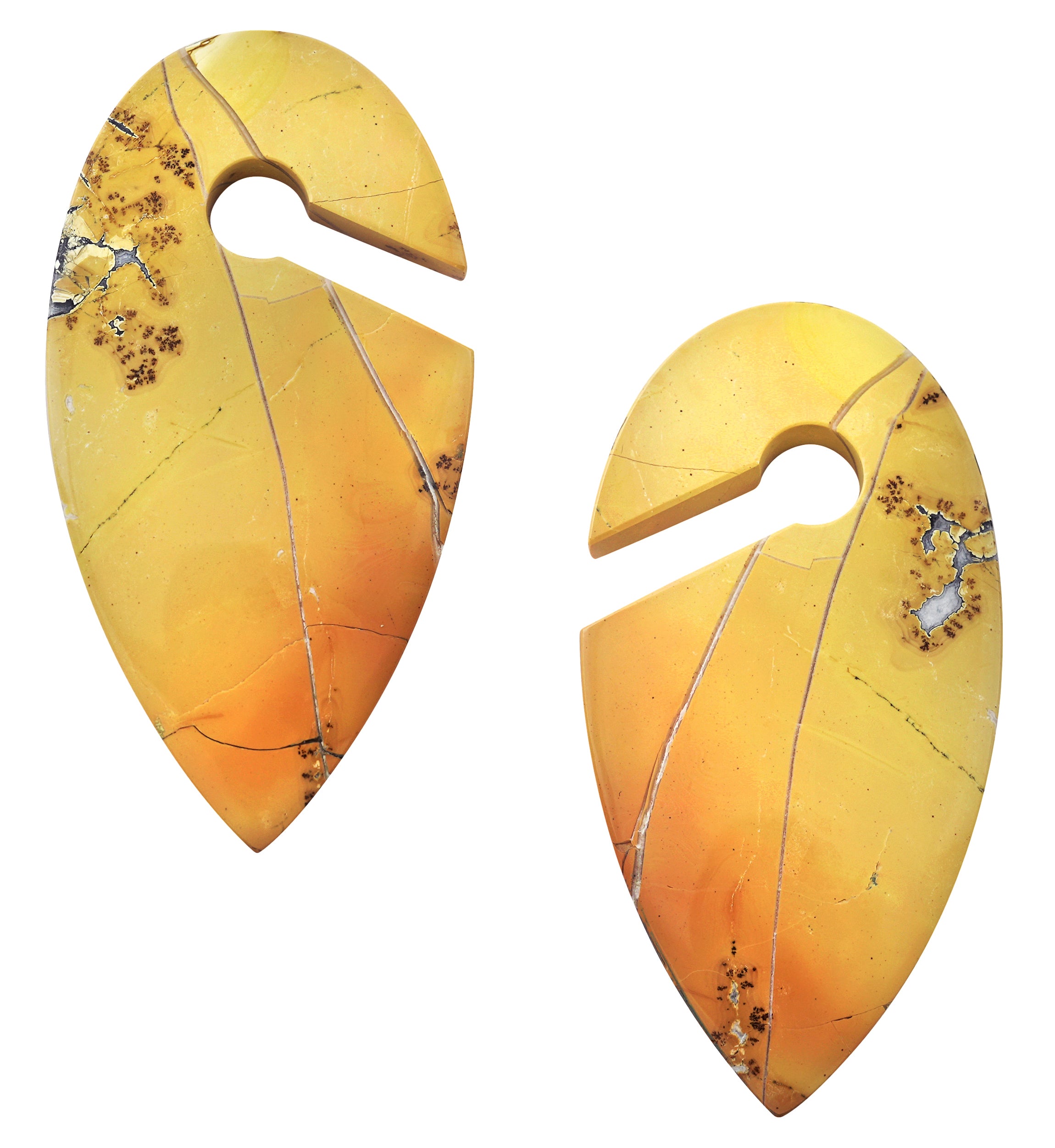 Maligano Jasper Stone Keyhole Ear Weights