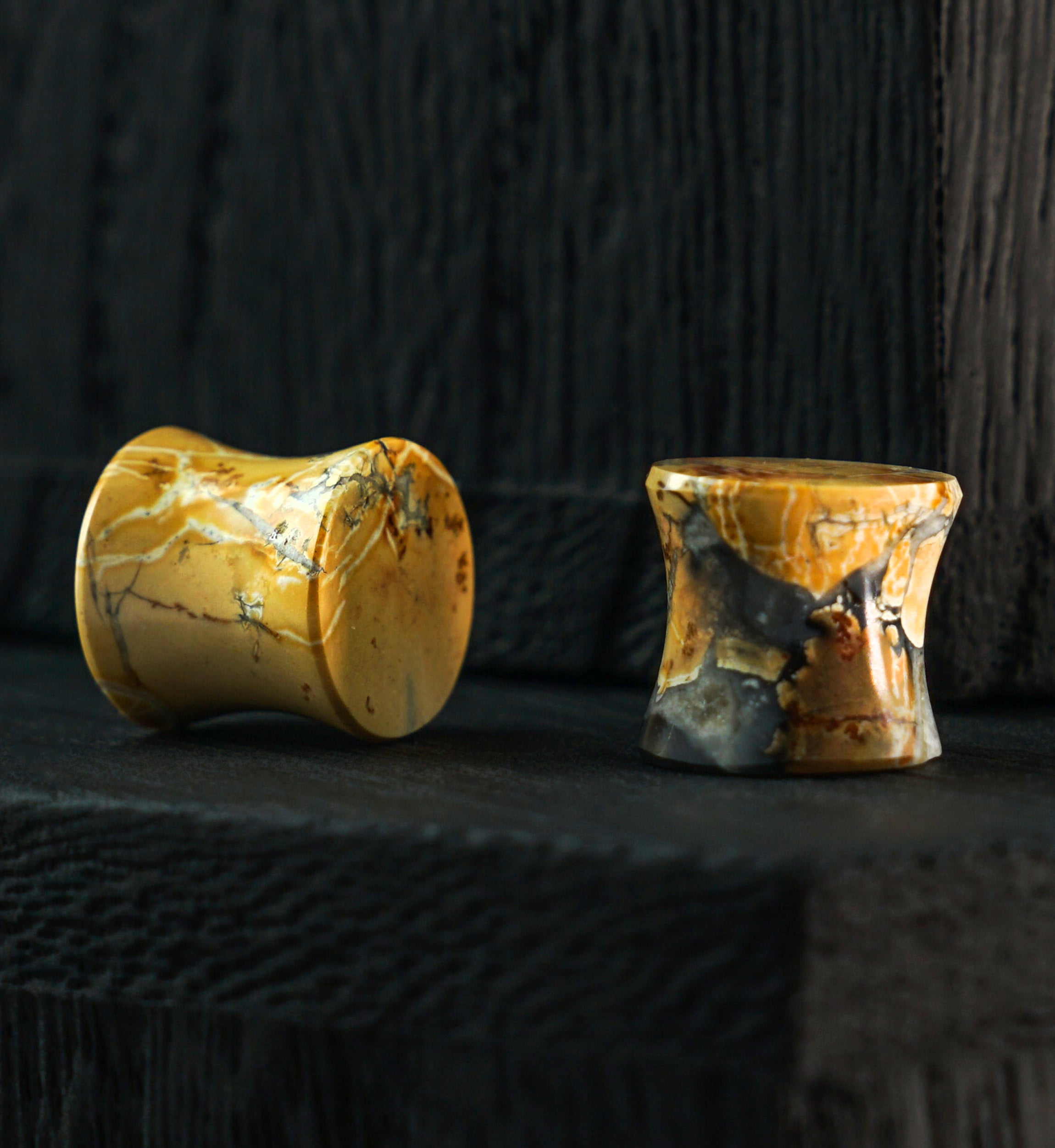 Maligano Jasper Stone Plugs (9mm) Version 1