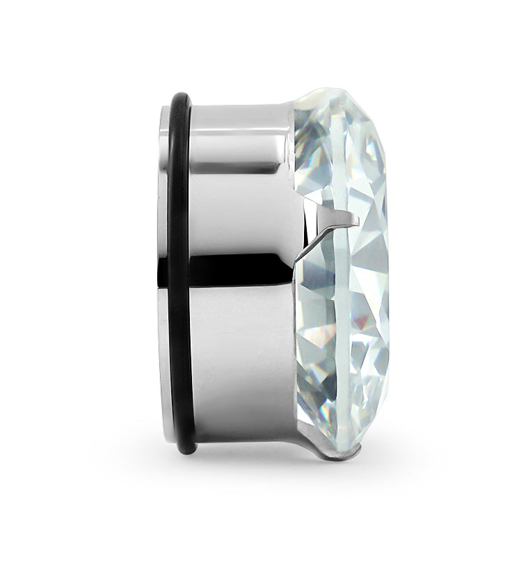 Steel CZ Diamond Hollow Plugs