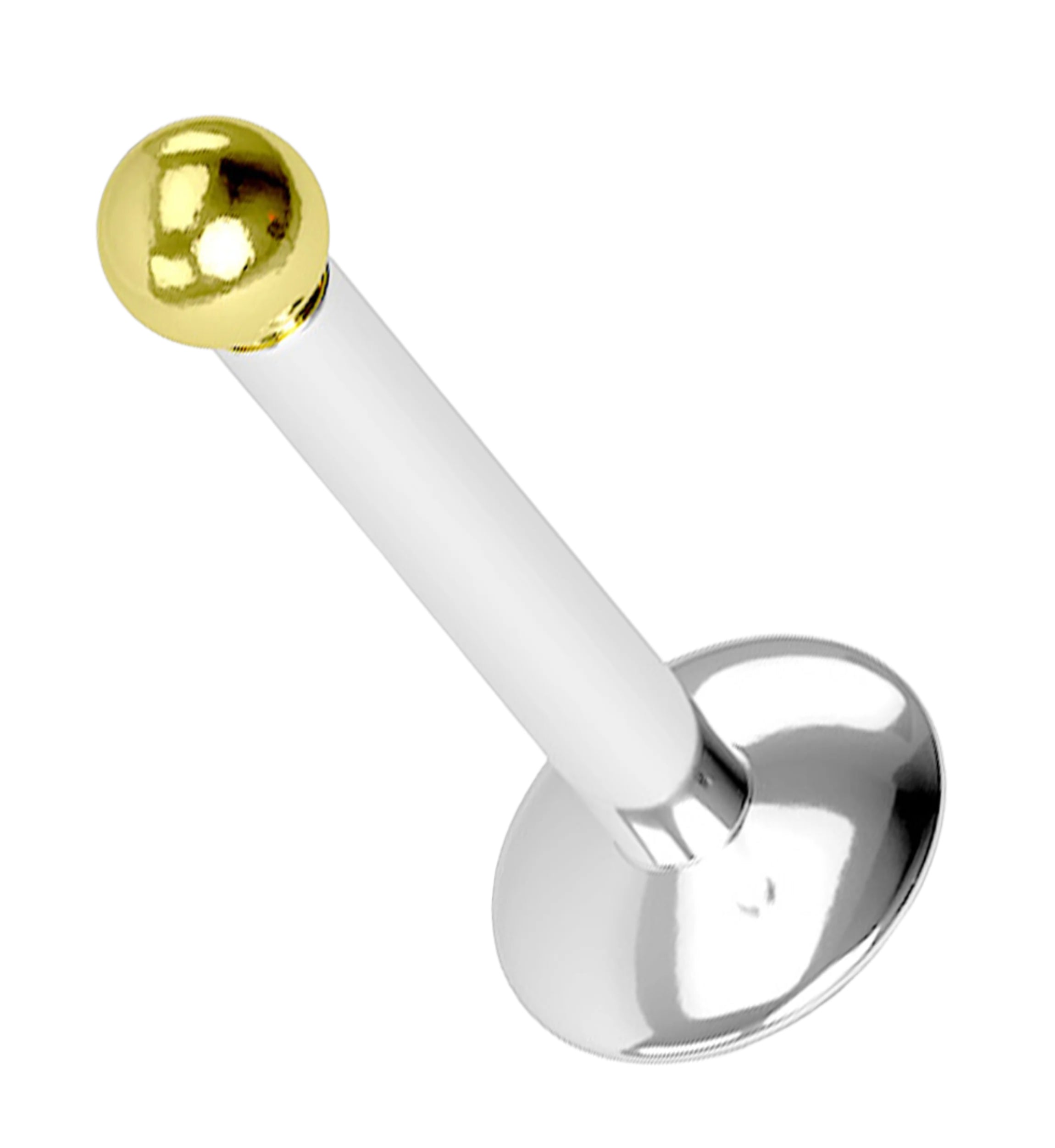 Micro Gold Anodized Ball Internally Threaded Flatback Stud