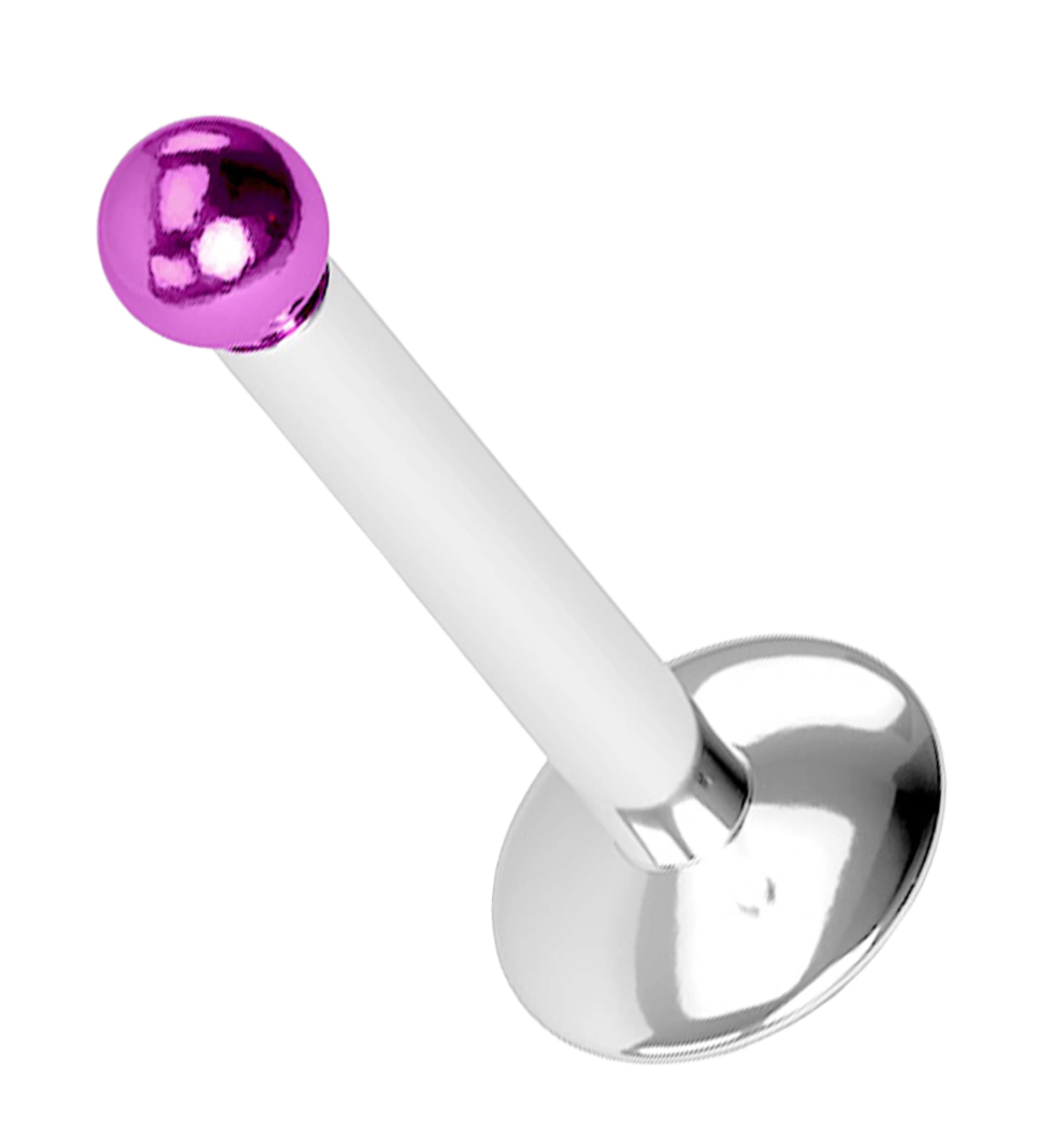 Micro Purple Anodized Ball Internally Threaded Flatback Stud