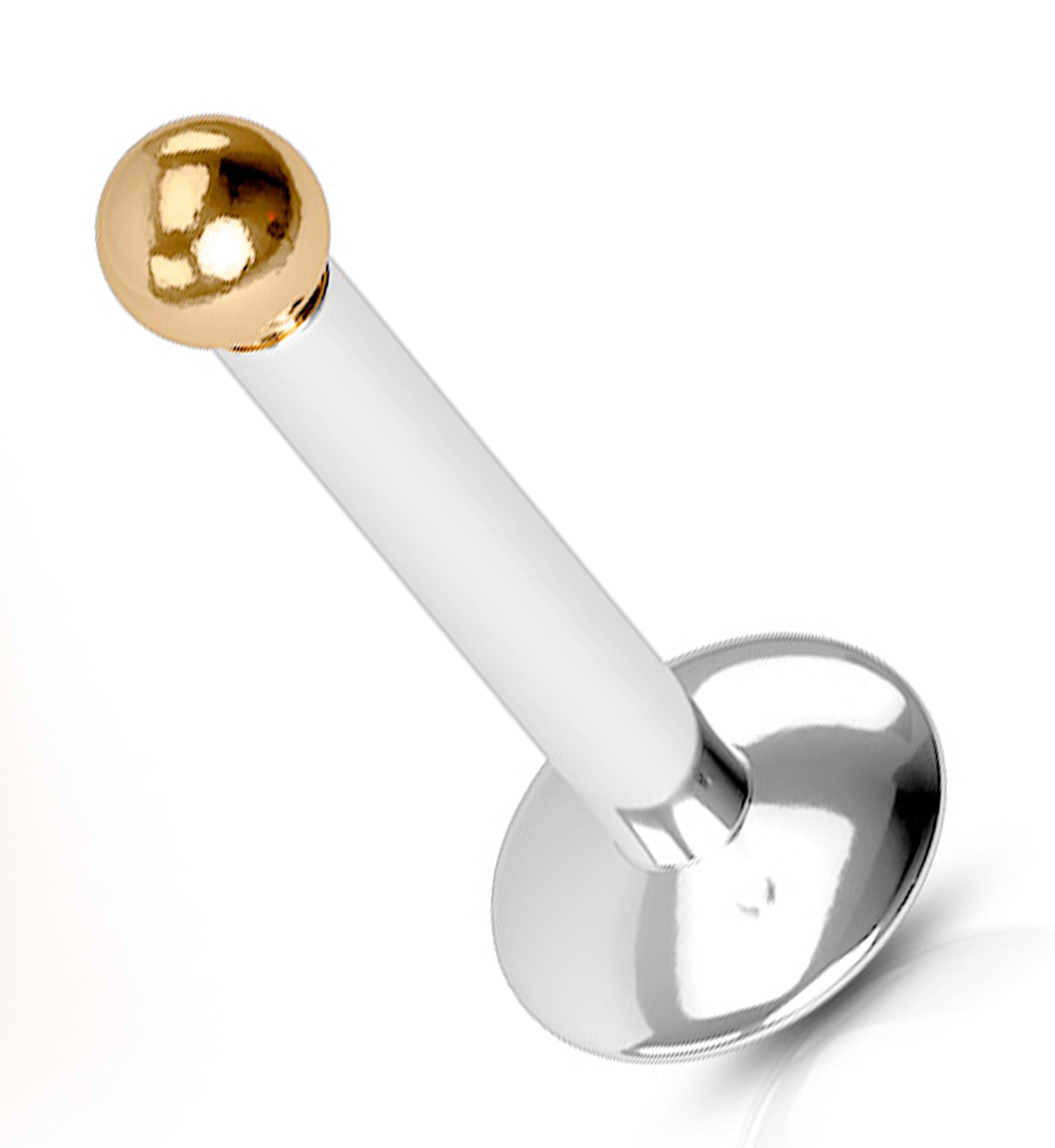 Micro Rose Gold Anodized Ball Internally Threaded Flatback Stud