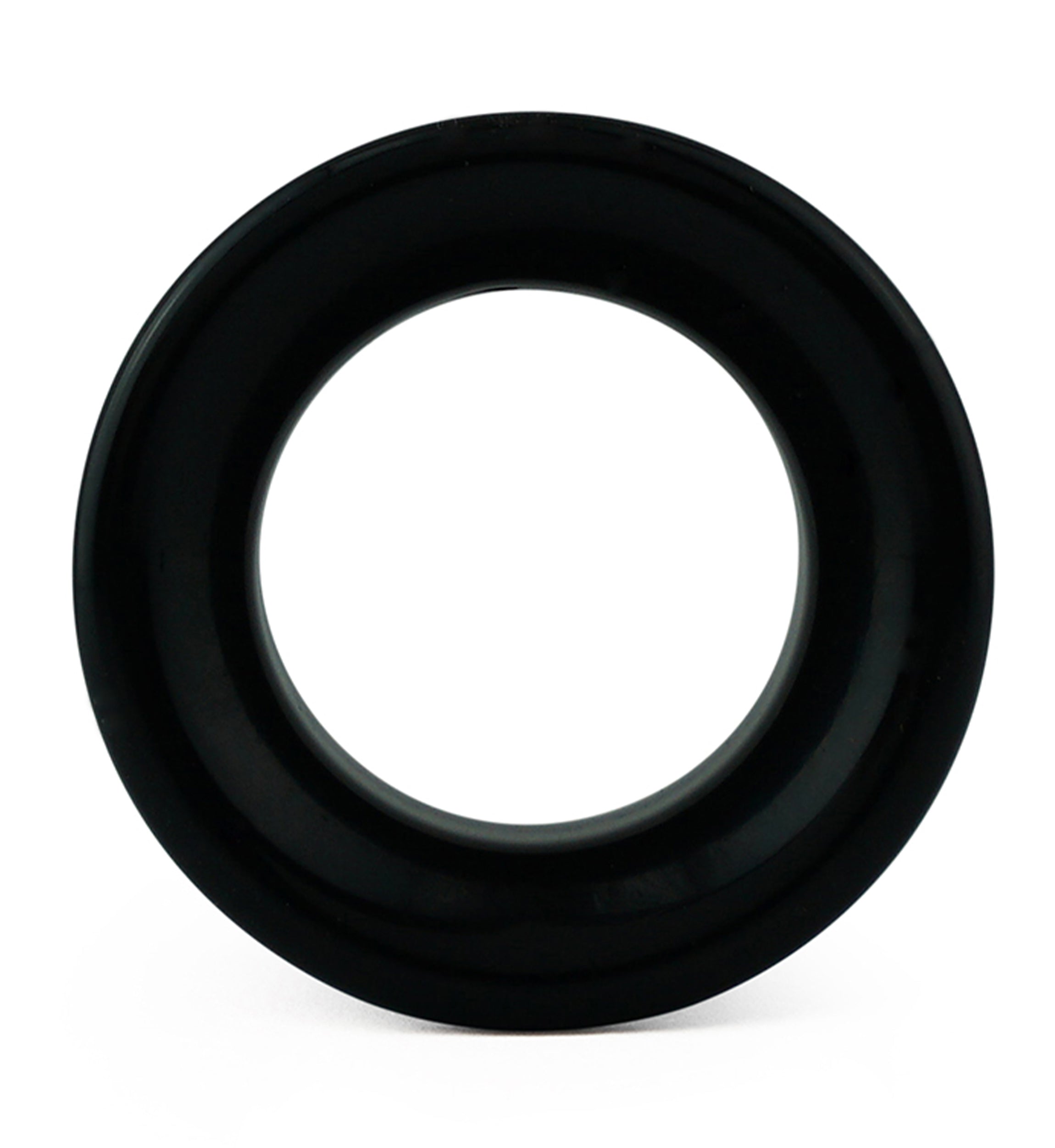 Midnight Black Glass Tunnel Plugs